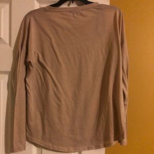 Beige long sleeve shirt